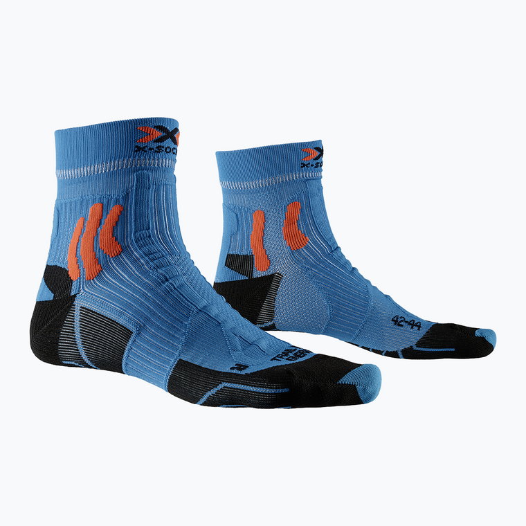 Skarpety do biegania męskie X-Socks Trail Run Energy teal blue/sunset orange | WYSYŁKA W 24H | 30 DNI NA ZWROT