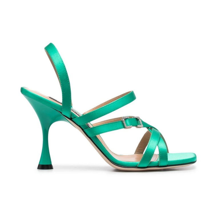 Emerald Green Mini Prince Strappy Sandały Sergio Rossi