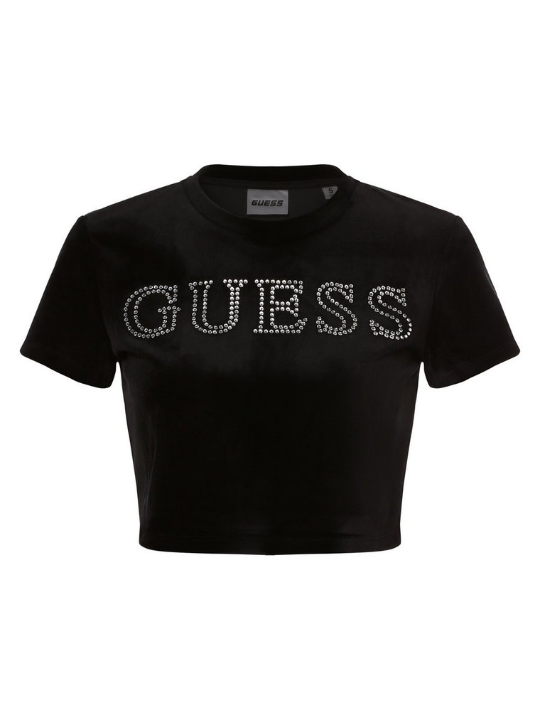 GUESS - T-shirt damski, czarny