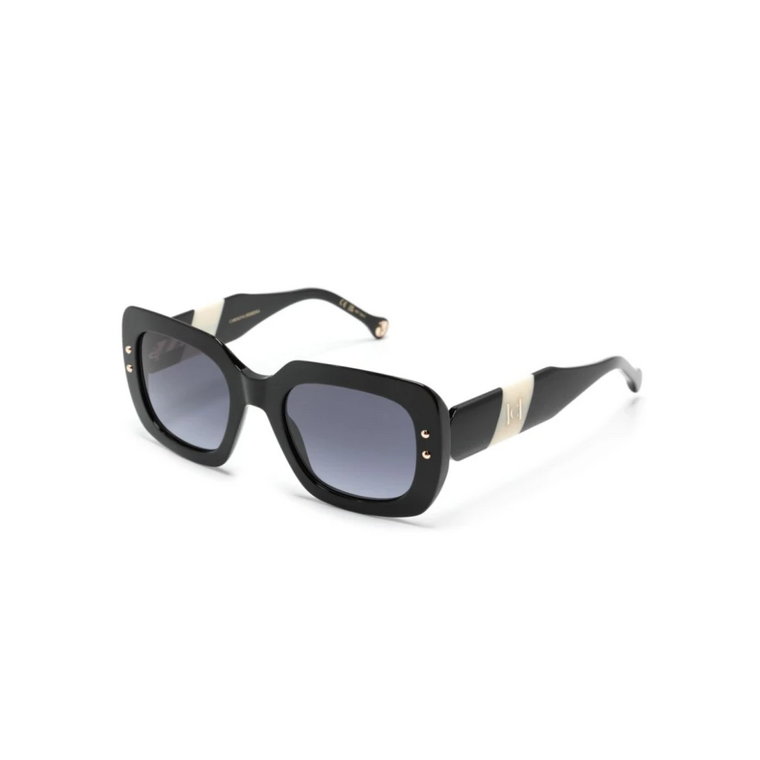 Czarne okulary przeciwsłoneczne z oryginalnym etui Carolina Herrera