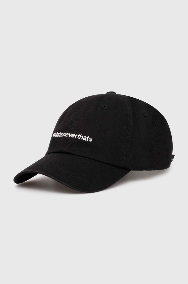 thisisneverthat czapka z daszkiem bawełniana T-Logo Cap kolor czarny z aplikacją TN240WHWBC01