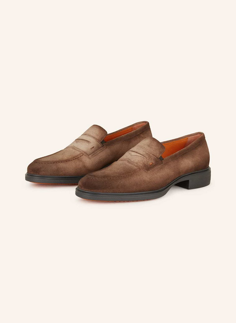 Santoni Penny Loafers braun