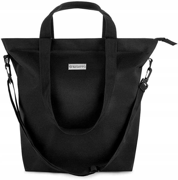 Zagatto Shopperka torebka damska duża torba czarna