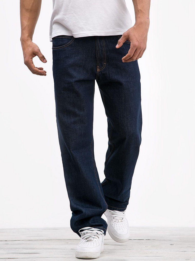 Spodnie Jeansowe Męskie Regular Ciemne Niebieskie SSG Basic