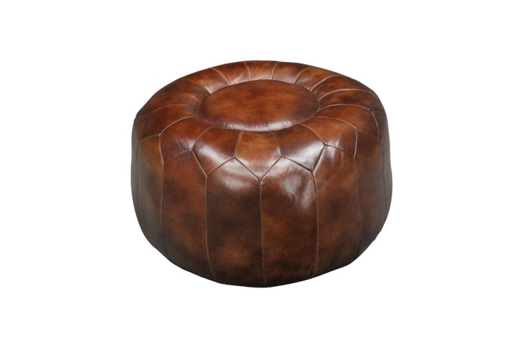 Pufa Chesterfield #18 Skóra Naturalna 60X60X38 Cm B 8090