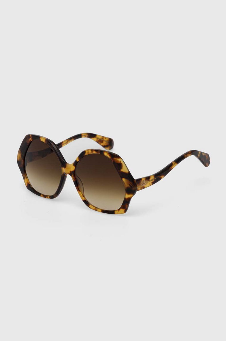 Vivienne Westwood okulary przeciwsłoneczne damskie kolor brązowy VW501812759