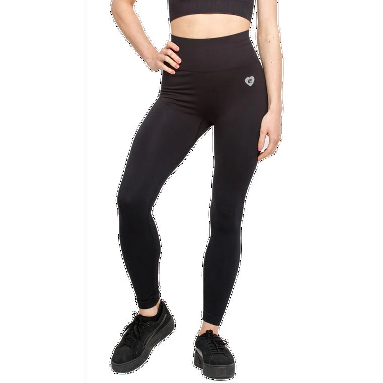 Seamless leggins rib Legginsy damskie Gabriella czarny