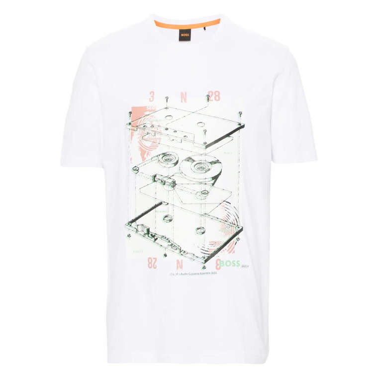 Bawełniana T-shirt Tee-Cassette Hugo Boss