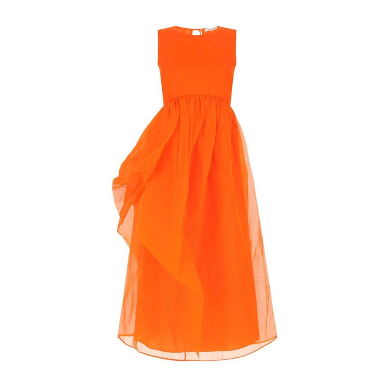 Stylowa Pomarańczowa Sukienka Bawełniana Cecilie Bahnsen