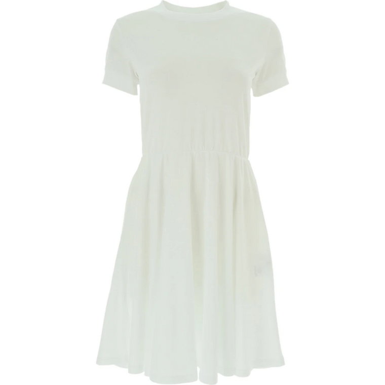 Biała Krótka Sukienka z Modalu Colmar