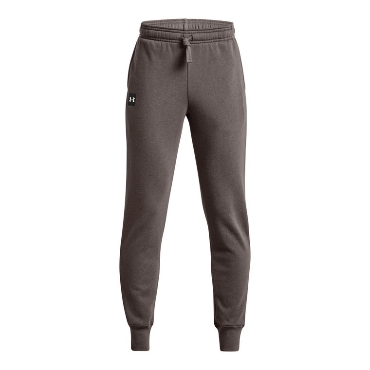 Chłopięce spodnie treningowe UNDER ARMOUR RIVAL FLEECE JOGGERS - brązowe