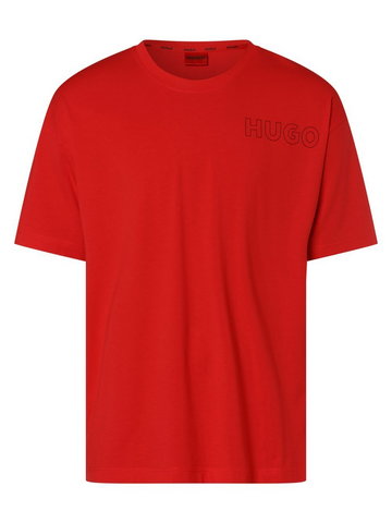 HUGO - Męska koszulka od piżamy, czerwony