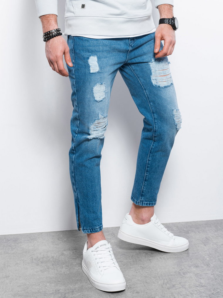 Spodnie męskie jeansowe - niebieski V3 P1028