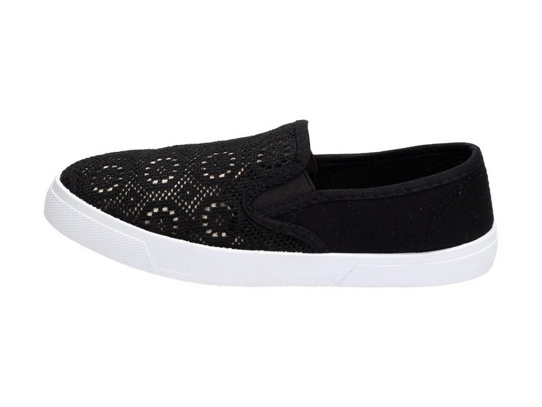 Slip On Czarne tenisówki damskie Wishot 125