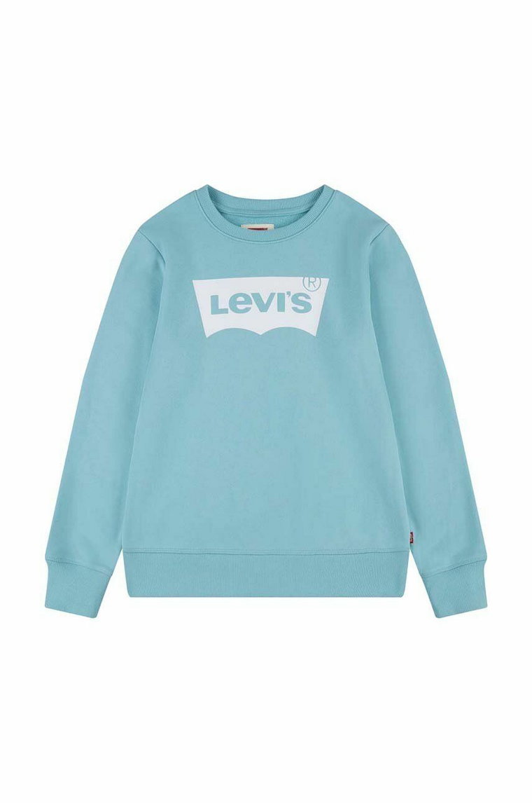 Levi's bluza dziecięca kolor turkusowy z nadrukiem