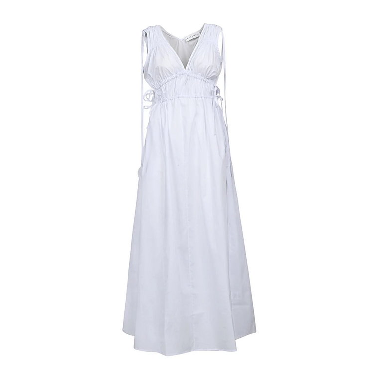 Biała Długa Sukienka z Bawełny Skills & Genes