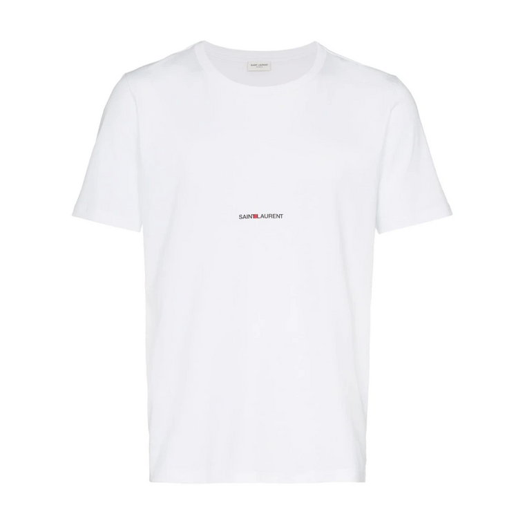 Klasyczna Biała Koszulka dla Mężczyzn Saint Laurent