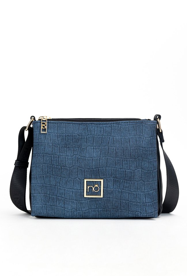 Trzykomorowa torebka crossbody Nobo denim