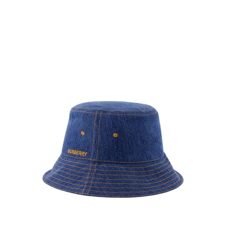 Wyprany Denim Bucket Hat - Bawełna - Wyprany Indigo Burberry