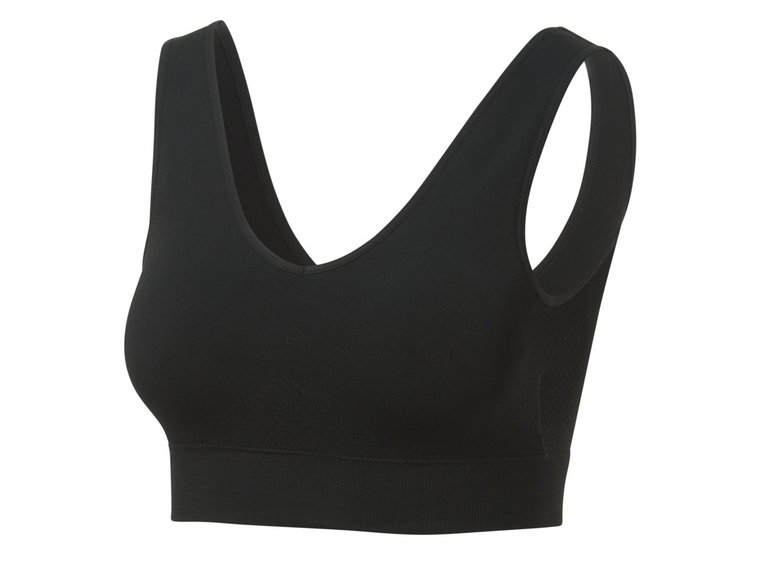 CRIVIT Damski biustonosz chłodzący sportowy typu bustier (Czarny, XS (32/34))