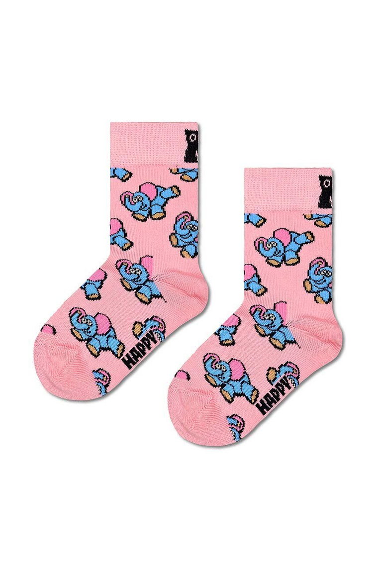 Happy Socks skarpetki dziecięce Kids Inflatable Elephant Sock kolor różowy