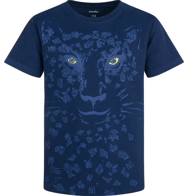 T-shirt Koszulka Bluzka dziecięca chłopięca 134 Bawełniana Granat Puma Endo