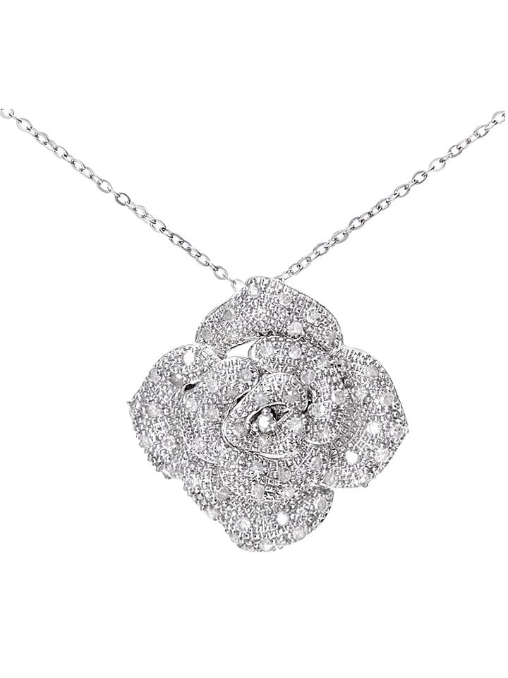 Diamant Exquis Złoty naszyjnik z diamentową zawieszką - dł. 46 cm