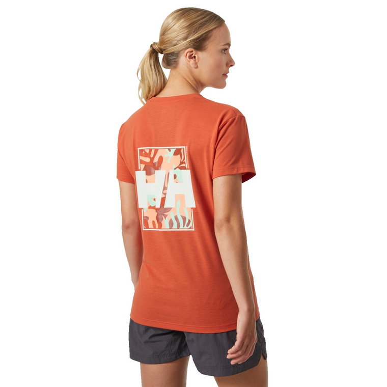 Damska koszulka Helly Hansen Skog Recycled Graphic terracotta - M