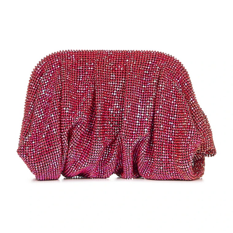 Czerwona torba z kryształkami Rhinestone Mesh Benedetta Bruzziches