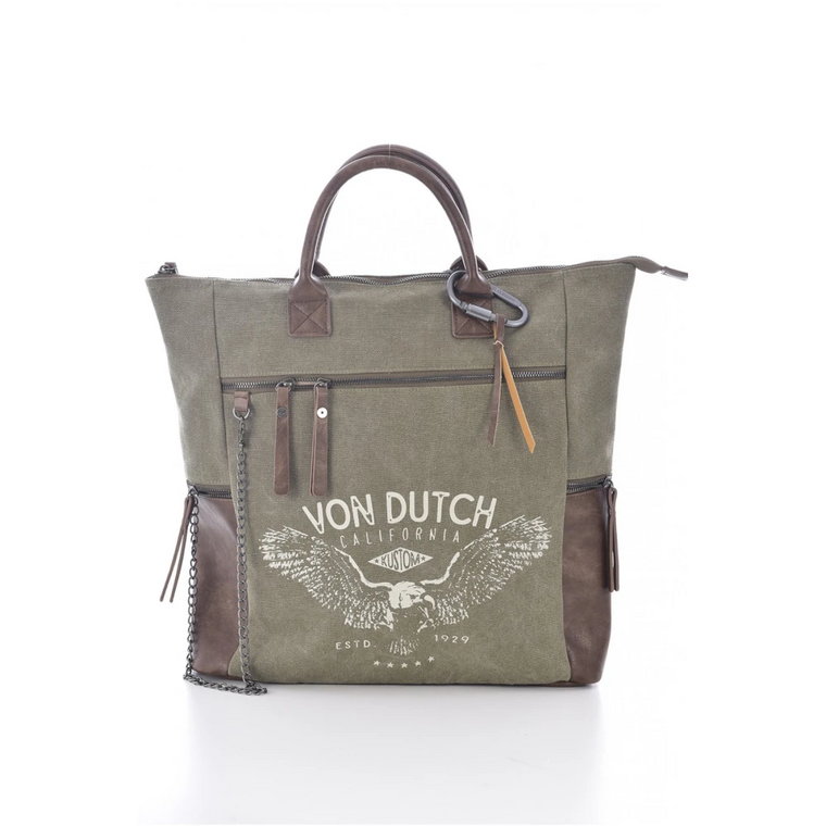 Torba z nadrukiem logo - Zielona VON Dutch