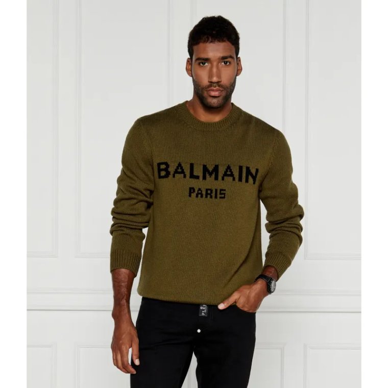 Balmain Wełniany sweter | Regular Fit