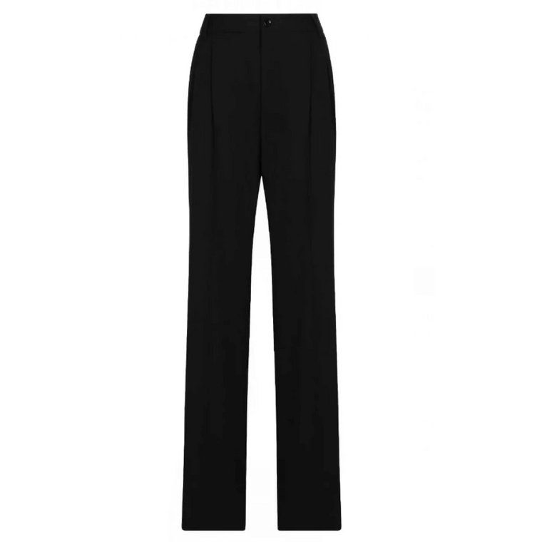 Czarne spodnie o wysokim staniku Dolce & Gabbana