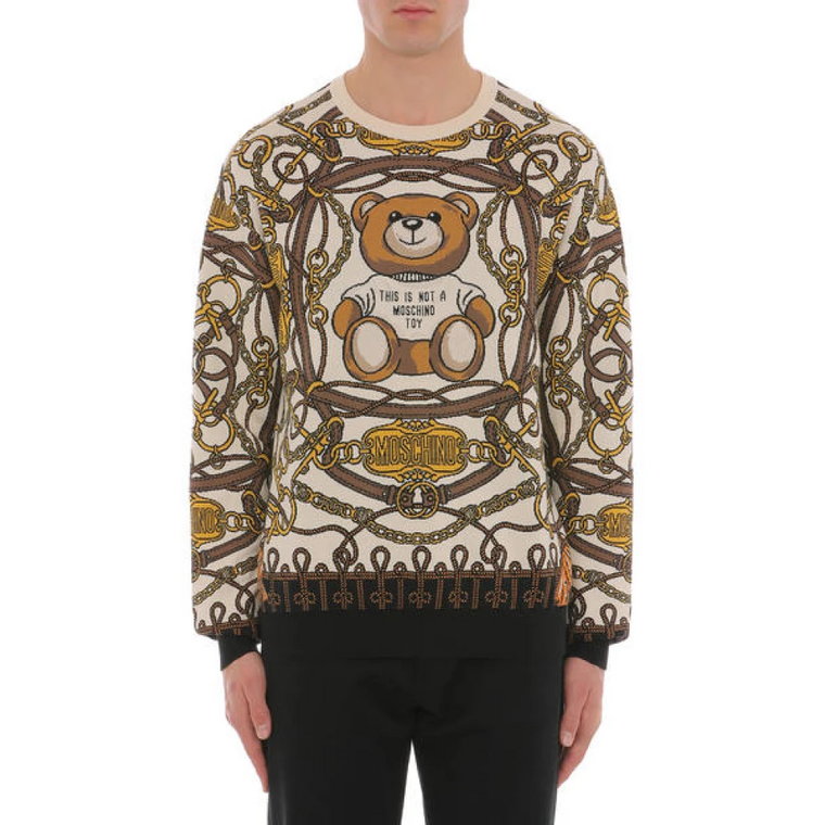 Sweter with Knitted Teddy Bear Moschino