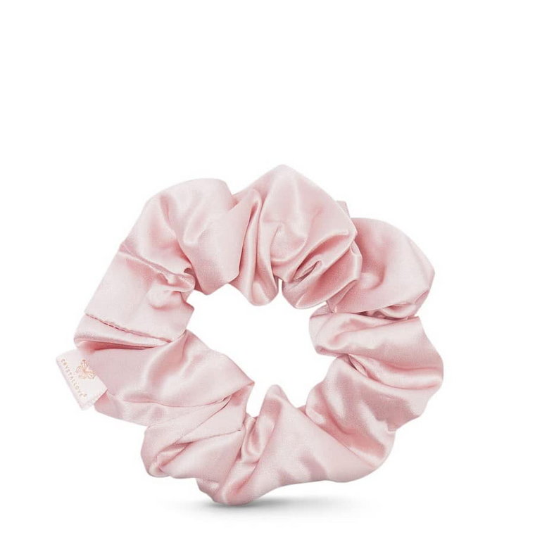 Crystallove Silk Scrunchie-Rose Gumka do włosów Pielęgnacja włosów i skóry głowy