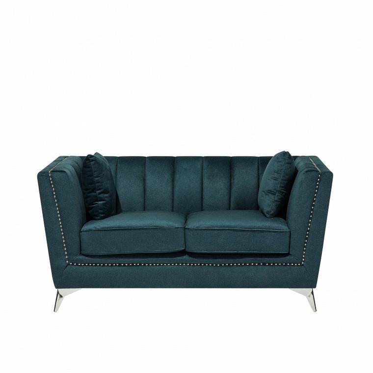 Sofa dwuosobowa welwet niebiesko-zielona Basilio kod: 4260602379652