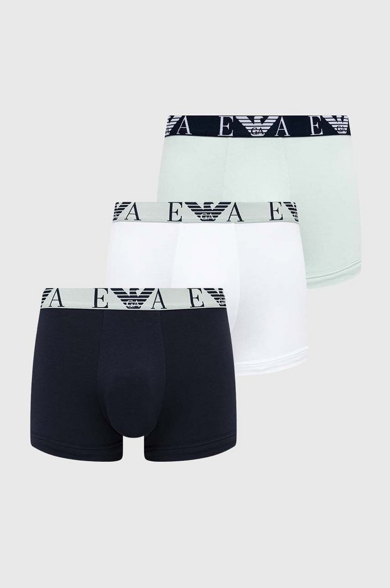 Emporio Armani Underwear bokserki 3-pack męskie kolor zielony