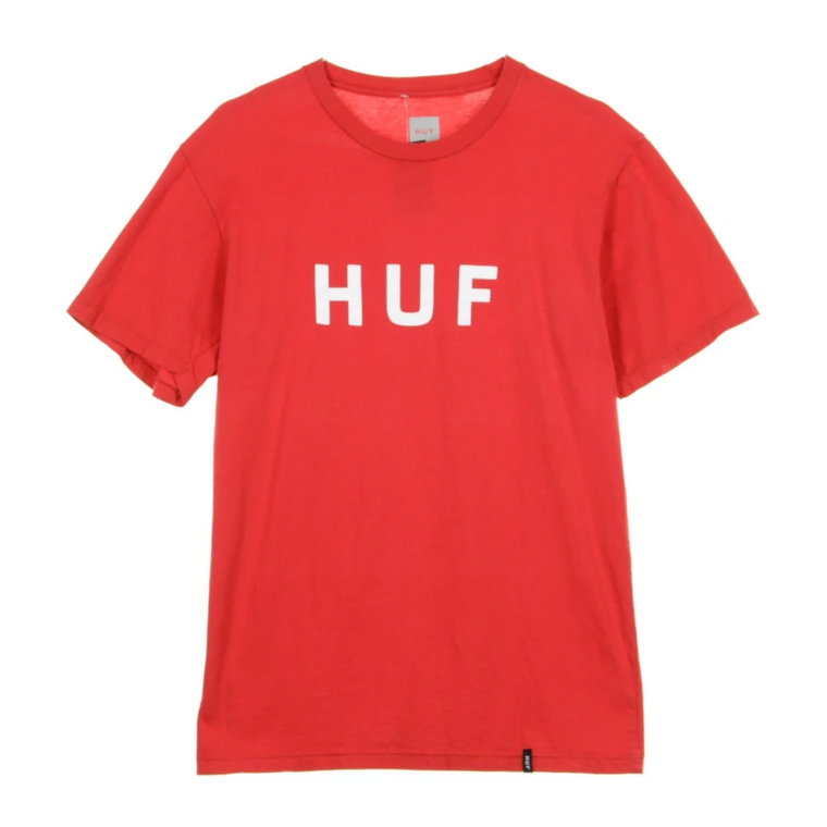Essentials Logo T-Shirt Scarlet/White HUF