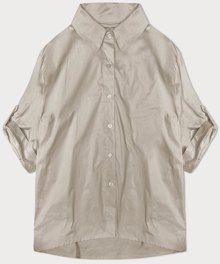 Koszula z ozdobną kokardą na plecach jasny beż (24018)