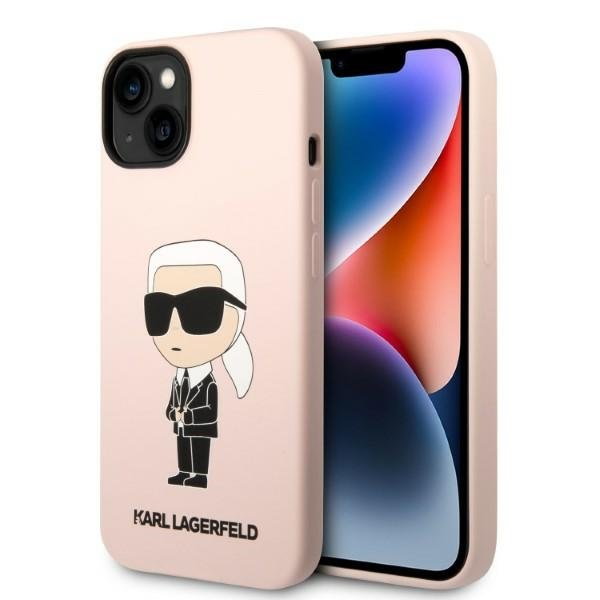 Karl Lagerfeld KLHMP14MSNIKBCP iPhone 14 Plus 6,7" hardcase różowy/pink Silicone Ikonik Magsafe