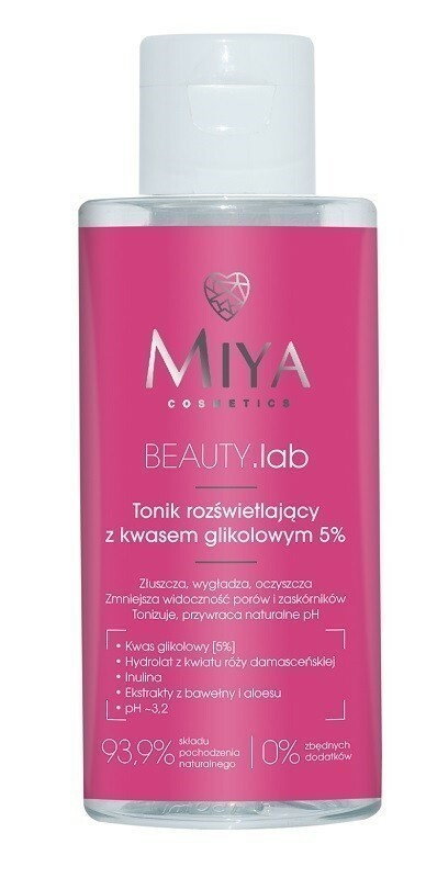 Miya Beauty.Lab - tonik rozświetlający z kwasem glikolowym 5% 150ml