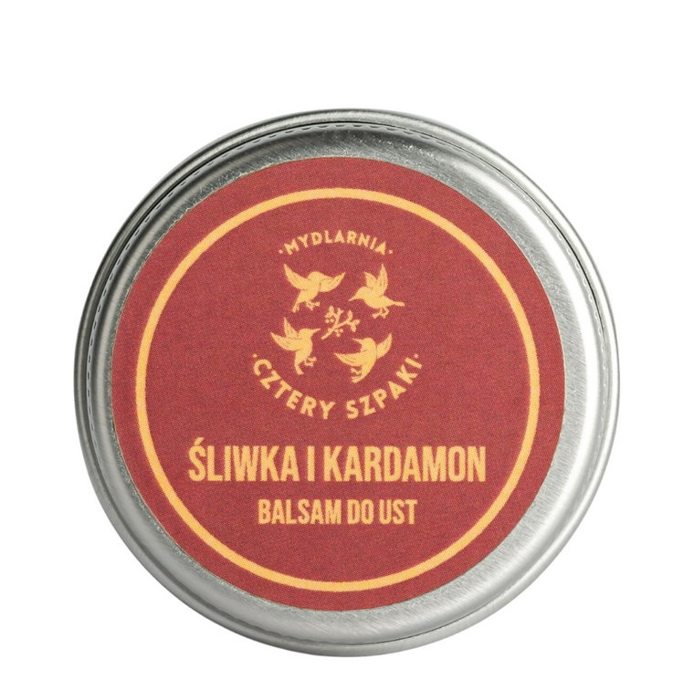 Mydlarnia Cztery Szpaki - Balsam do ust Śliwka i Kardamon 15 g