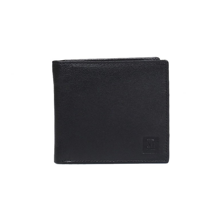 portfel skórzany czarny z kolorowym wnętrzem
