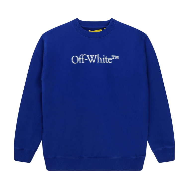 Dziecięcy Królewski Błękitny Sweter z Bawełny Off White
