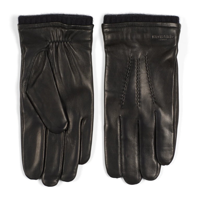 Premiumowe Czarne Skórzane Rękawiczki dla Mężczyzn Howard London