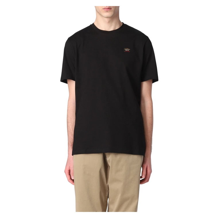 Premium Czarna Koszulka dla Mężczyzn Paul & Shark