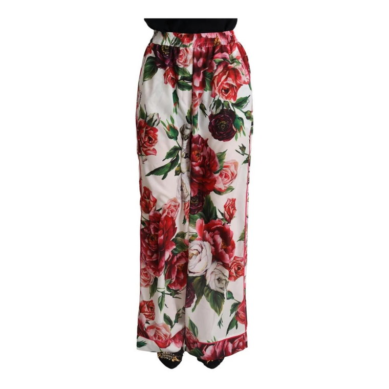 Spodnie z szerokimi nogawkami w kwiaty Dolce & Gabbana