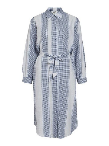 Object Sukienka "Malina" w kolorze niebiesko-białym