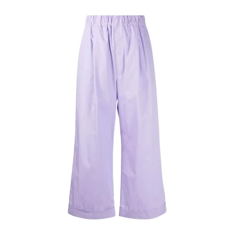 Fioletowe Spodnie dla Kobiet Jejia