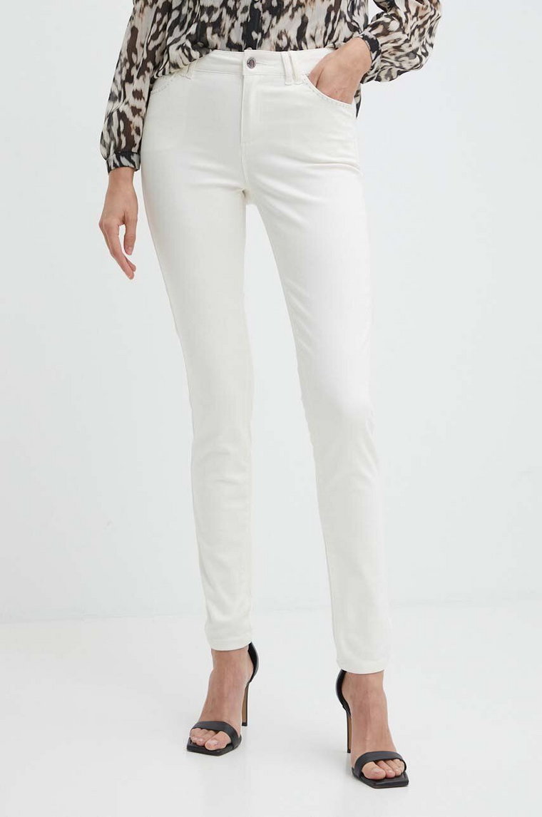 Morgan jeansy PIOUBA damskie kolor beżowy