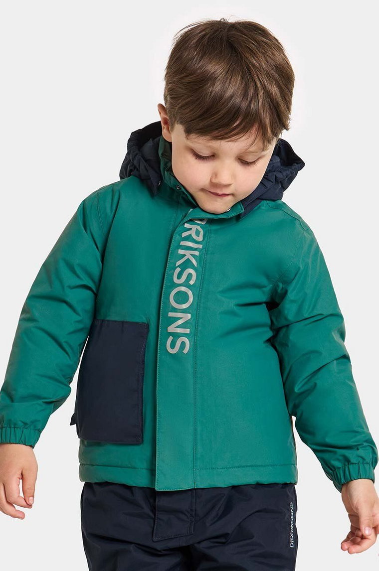 Didriksons kurtka zimowa dziecięca RIO KIDS JKT kolor zielony